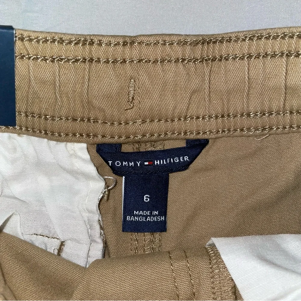 Tommy Hilfiger Boys Khaki Jogger Pants Stretch Twill Tan Size 6 TBSHC16E-232